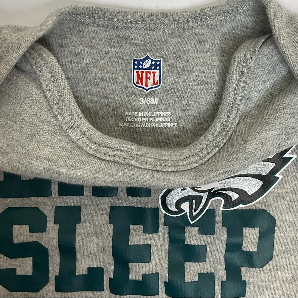 NFL Philadelphia Eagles “Eat, Sleep, Drool” Kids Bodysuit - Picture 3 of 4